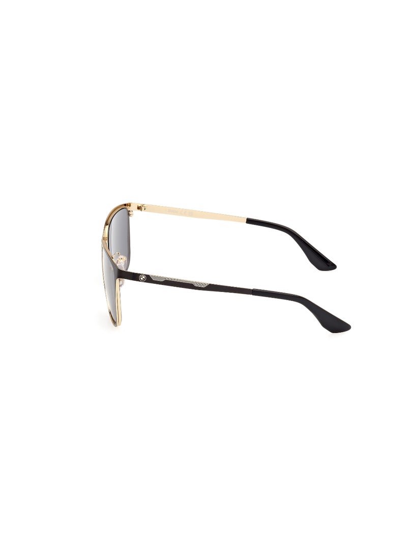 BMW Men's Rectangular Shape Metal Sunglasses BW0052-H02A56 Lens Size: 56 Millimeter - Matte Black - Image 4